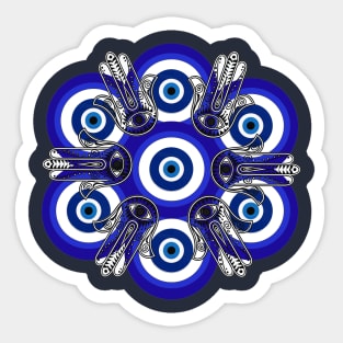 Evil Eye Hamsa Mandala Sticker